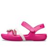 Crocs (GS) リナ フラワーチャーム ラウンドトゥ サンダル “ピンク” 205530-6X0