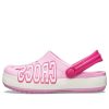 Crocs (GS) クロックバンド ロゴ クロッグ “ピンクホワイト” 205533-6I2