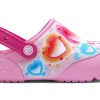 Crocs (GS) ファン ラボ ハート ライト クロッグ “ピンクブルー” 205648-6I2