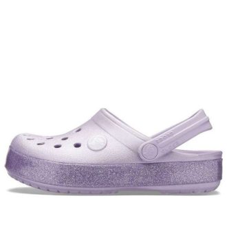 Crocs (GS) クロックバンド グリッター クロッグ “パープル” 205936-530