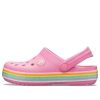 Crocs (GS) クロックバンド レインボーグリッター クロッグ “ピンク” 206151-669