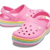 Crocs (GS) クロックバンド レインボーグリッター クロッグ “ピンク” 206151-669