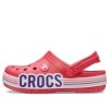 Crocs (GS) クロックバンド ロゴ ストライプ クロッグ “レッド ホワイト” 206345-611