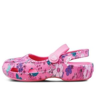 Crocs (GS) クラシック チャーム メリージェーン サンダル “ピンクパープル” 206364-669