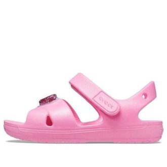 Crocs (GS) クラシック クロスストラップ チャーム サンダル “ピンク” 206947-669