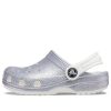 Crocs (GS) クラシック グリッター サンダル “シルバーホワイト” 206993-94S