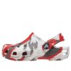 Crocs (GS) クラシック マーブル クロッグ “ホワイト レッド グレー” 207002-884