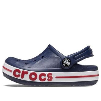 Crocs (GS) バヤバンド クロッグ “ネイビー ホワイト レッド” 207019-410
