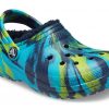 Crocs (GS) クラシック ラインド マーブル クロッグ “ブルー タイダイ” 207238-4HQ
