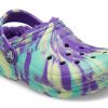 Crocs (GS) クラシック ラインド マーブル クロッグ “ネオンパープルマルチ” 207238-573