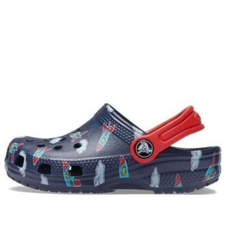 Crocs (GS) アイコニック ライトウェイト アンクル スタッズ クロッグ “ブルーレッド” 207321-410