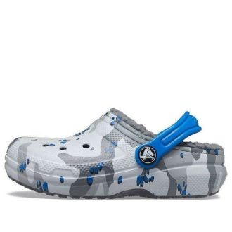 Crocs (GS) クラシック ラインド カモ クロッグ “グレー ホワイト ブルー” 207323-0EF