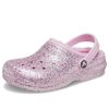 Crocs (GS) クラシック ラインド グリッター クロッグ “ピンク” 207462-6S0