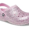 Crocs (GS) クラシック ラインド グリッター クロッグ “ピンク” 207462-6S0