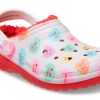 Crocs (GS) クラシック ラインド エレベーテッド スウィートハート クロッグ “レッド ホワイト” 207738-119