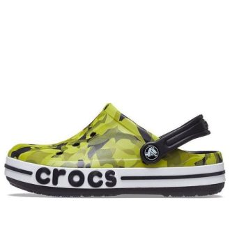 Crocs (GS) バヤバンド バブルカモ クロッグ “グリーンブラック” 207807-0C4