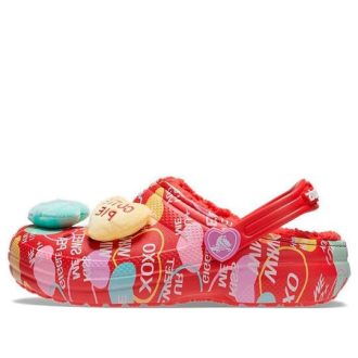 Crocs (GS) クラシック ラインド エレベーテッド スウィートハート クロッグ “レッドマルチ” 207814-610