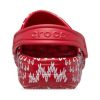 Crocs (GS) クラシック ホリデー セーター クロッグ “レッド ホワイト” 209221-90H