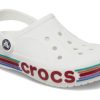 Crocs (GS) バヤバンド レインボー グリッター クロッグ “ホワイトレッド” 209731-100
