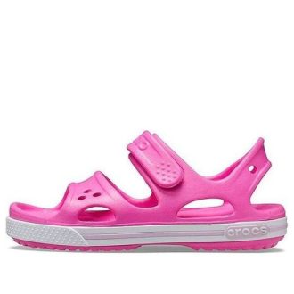 Crocs (GS) Crocband II サンダル “ピンクホワイト” 14854-6QQ