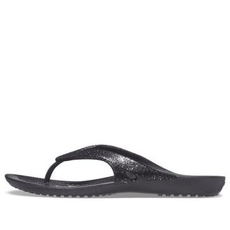 Crocs Kadee II ライト コージー フリップフロップ ユニセックス ブラック 207314-001