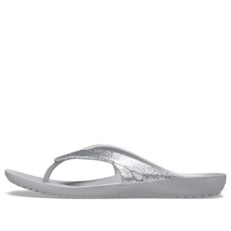 Crocs Kadee II ミニマル コージー スポーツ スリッパ ユニセックス シルバー 207314-040
