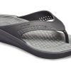 Crocs LiteRide ミニマルビーチフリップフロップ ダークグレー 205182-0DD