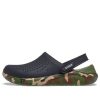 Crocs LiteRide シュープリント クラシックサンダル ユニセックス ブラック 206491-0C4