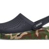 Crocs LiteRide シュープリント クラシックサンダル ユニセックス ブラック 206491-0C4
