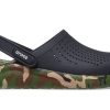 Crocs LiteRide シュープリント クラシックサンダル ユニセックス ブラック 206491-0C4