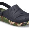 Crocs LiteRide シュープリント クラシックサンダル ユニセックス ブラック 206491-0C4