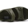 Crocs (PS) フラットカジュアル アーミーグリーンサンダル 14854-309