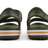 Crocs (PS) フラットカジュアル アーミーグリーンサンダル 14854-309