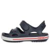 Crocs (PS) ベルクロ フラット スポーツ ディープブルー サンダル 14854-462