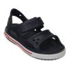 Crocs (PS) ベルクロ フラット スポーツ ディープブルー サンダル 14854-462