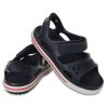 Crocs (PS) ベルクロ フラット スポーツ ディープブルー サンダル 14854-462
