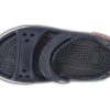 Crocs (PS) ベルクロ フラット スポーツ ディープブルー サンダル 14854-462