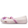 Crocs (PS) リナ チャーム フラット フラワー ペールピンク サンダル 205529-6PI