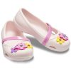 Crocs (PS) リナ チャーム フラット フラワー ペールピンク サンダル 205529-6PI