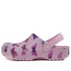 Crocs (PS) クラシッククロッグ バタフライパターン アウトドア フラットヒール スポーツ ピンク サンダル 206414-6GD