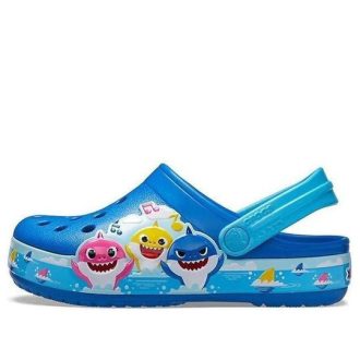 Crocs (PS) ファニーシャーク スモールクロックス アウトドア フラットヒール ビーチスポーツ ブルーサンダル 206704-4JL Crocs (PS) ファニーシャーク スモールクロックス アウトドア フラットヒール ビーチスポーツ ブルーサンダル 206704-4JL