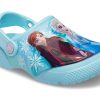 Crocs (PS) フローズン プリント アウトドア フラットヒール スポーツサンダル ブルー 207078-4O9