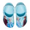 Crocs (PS) フローズン プリント アウトドア フラットヒール スポーツサンダル ブルー 207078-4O9