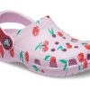 Crocs (PS) クラシッククロッグ フルーツプリント スタイリッシュ スポーツ ピンク サンダル 207150-6GD