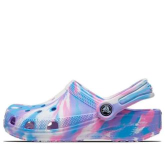 Crocs (PS) クラシック マーブル クロッグ “ブルー パープル ピンク” 207464-102
