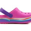 Crocs (PS) Crocband Wavy Band Small Crocs カジュアル ピンクパープル サンダル “ピンクパープル” 205697-6L0