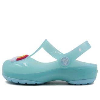 Crocs (PS) スモール Crocs アウトドア フラットヒール スポーツ アイスブルー サンダル 205534-4O9 Crocs (PS) スモール Crocs アウトドア フラットヒール スポーツ アイスブルー サンダル 205534-4O9