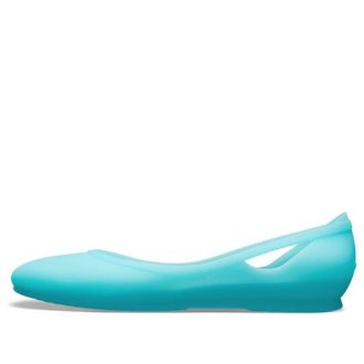 Crocs (WMNS) フラット アイスブルー サンダル 16265-4DJ