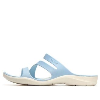 Crocs (WMNS) フラットヒール スポーツスリッパ ブルー 203998-4JQ