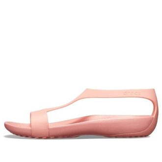 Crocs (WMNS) フラットピンクサンダル 205469-6JC